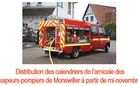 Distribution des calendriers des sapeurs-pompiers
