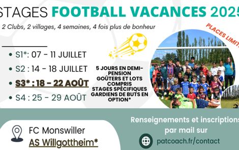 Stages de football vacances d'été