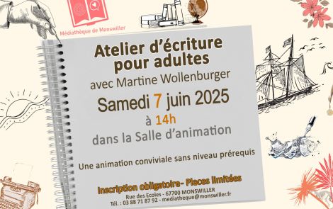 Atelier d'écriture adultes
