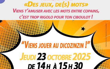 Atelier d'écriture pour enfants ''Des jeux, de(s) mots''